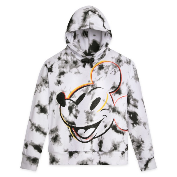 Mickey Mouse Tie-Dye Pullover Hoodie for Adults – Disneyland – Black