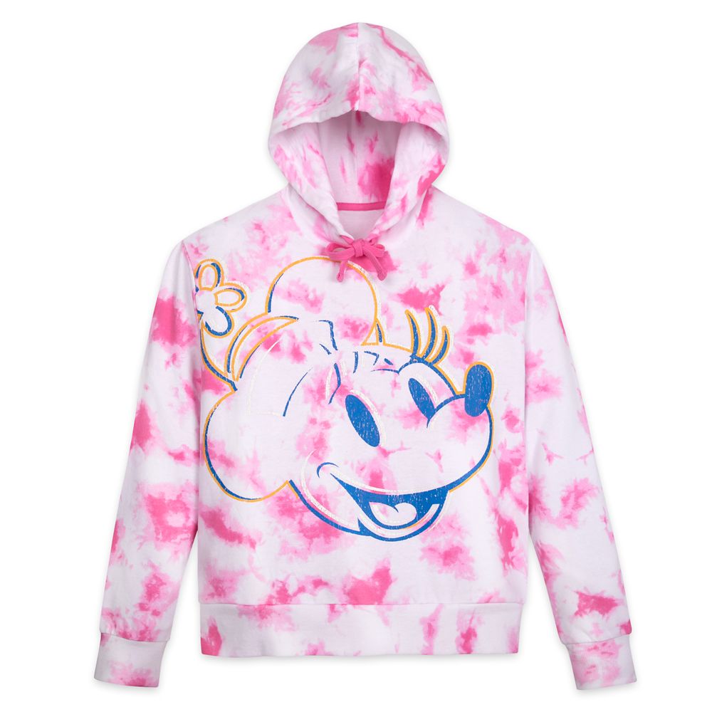 Minnie Mouse Tie Dye Pullover Hoodie for Adults – Walt Disney World – Pink