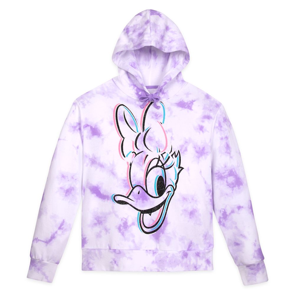 Daisy Duck Tie Dye Pullover Hoodie for Adults – Disneyland – Lavender