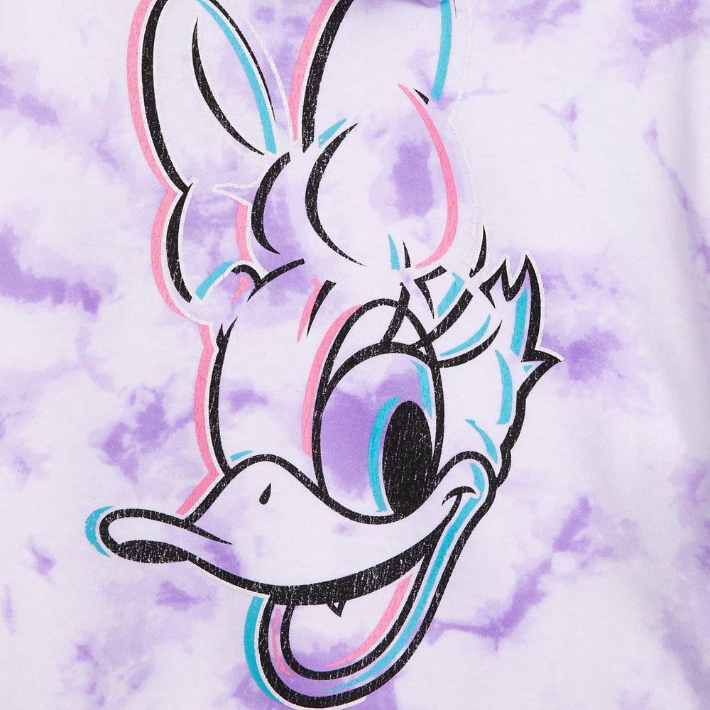 Daisy Duck Tie Dye Pullover Hoodie for Adults – Disneyland – Lavender