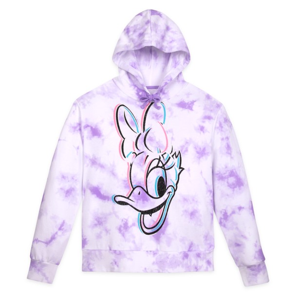 Daisy Duck Tie-Dye Pullover Hoodie for Adults – Disneyland – Lavender