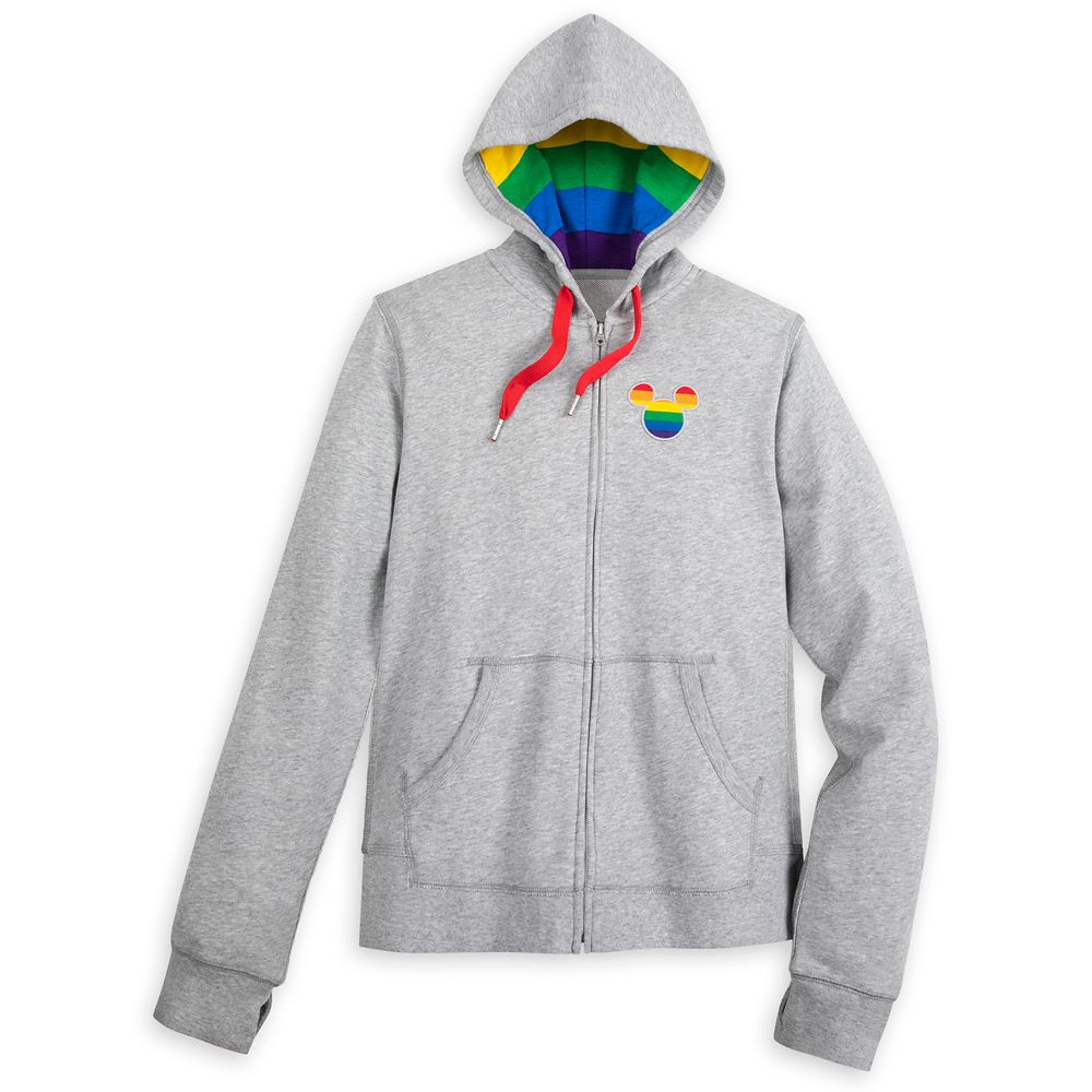 Men's Zip Up Hoodie - Sketched Bouncing Tigger - Rainbow Rules