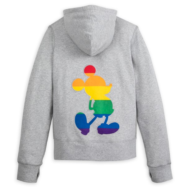 Men's Zip Up Hoodie - Mickey Mouse Sketched - Rainbow Rules