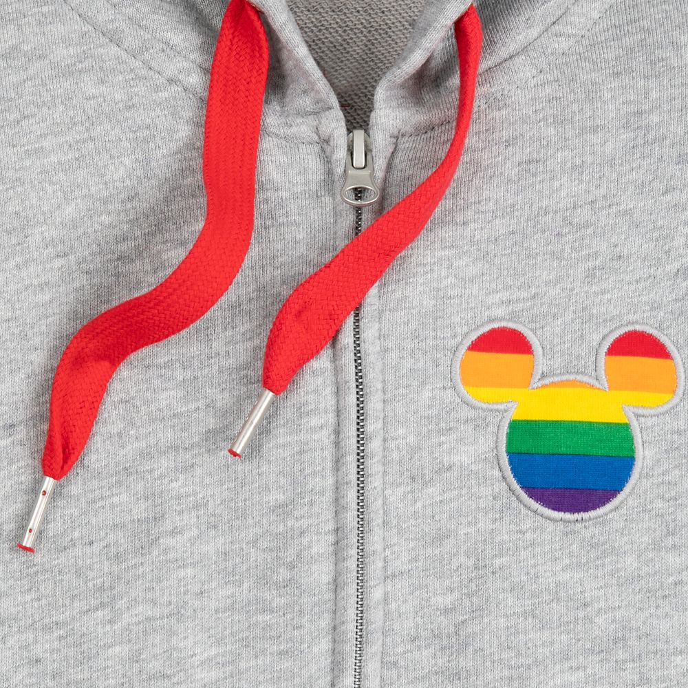 Mickey Mouse Zip-Up Hoodie for Adults – Rainbow Disney Collection