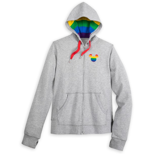 Mickey Mouse Zip-Up Hoodie for Adults – Rainbow Disney Collection