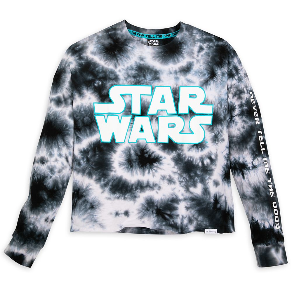 Star Wars Logo Cloud Wash Long Sleeve Cropped Pullover for Women by Her Universe