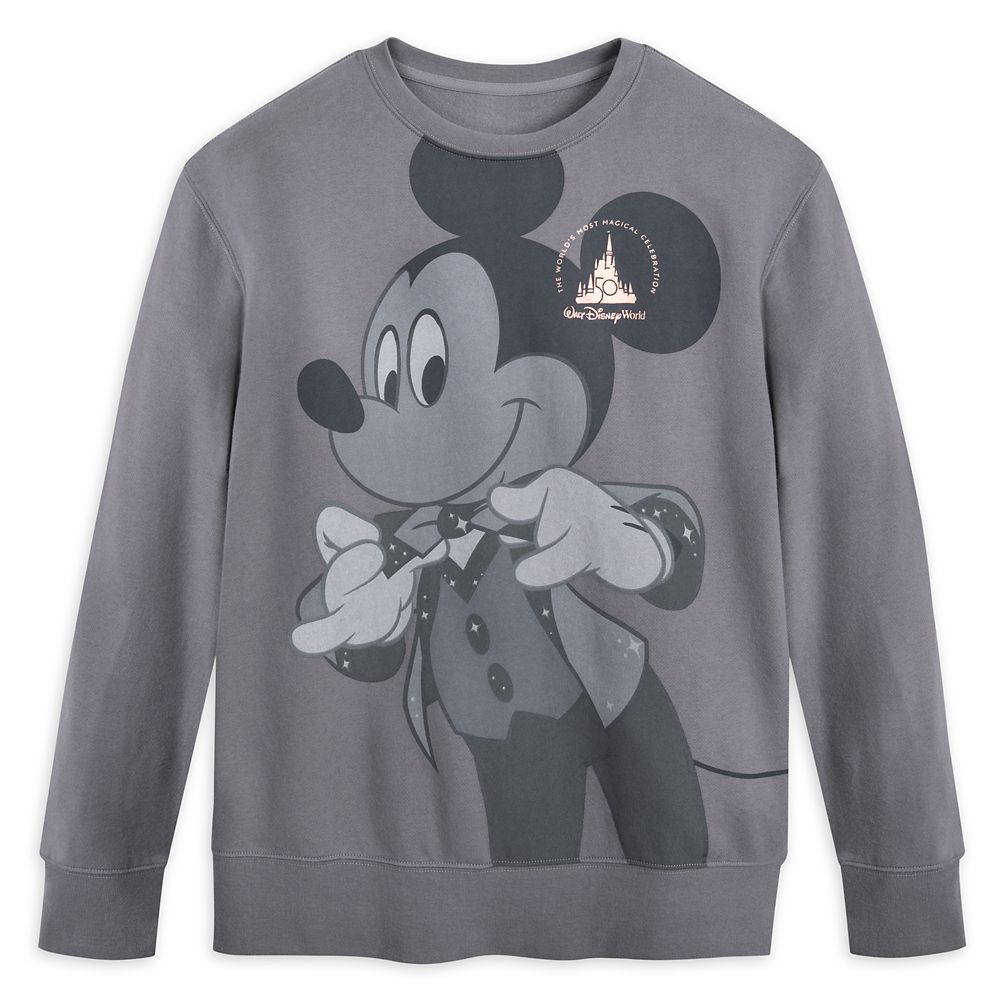 Mickey Mouse Pullover Sweatshirt For Adults Walt Disney World 50th Anniversary Buy Now Dis 