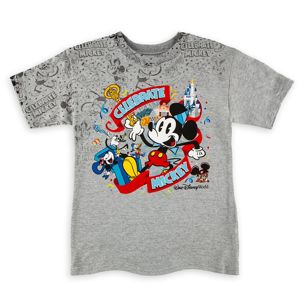 Details about   Mickey Mouse 90th Birthday Shirt Let's Celebrate Walt Disney World 