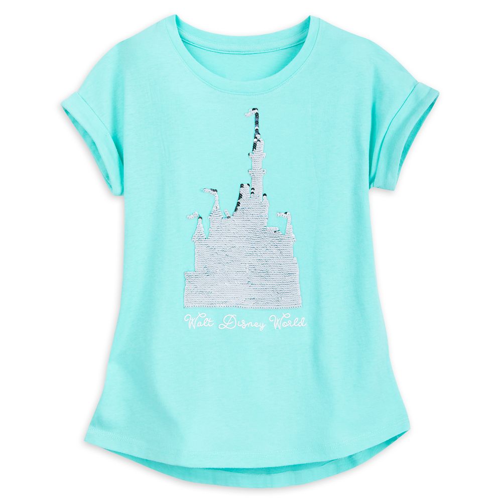 Fantasyland Castle Reversible Sequin T-Shirt for Girls – Walt Disney World