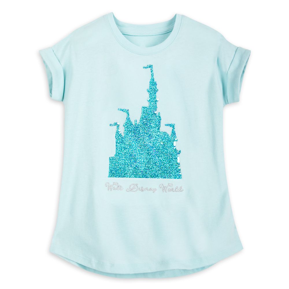 Walt Disney World Reversible Sequin T-Shirt for Girls – Arendelle Aqua