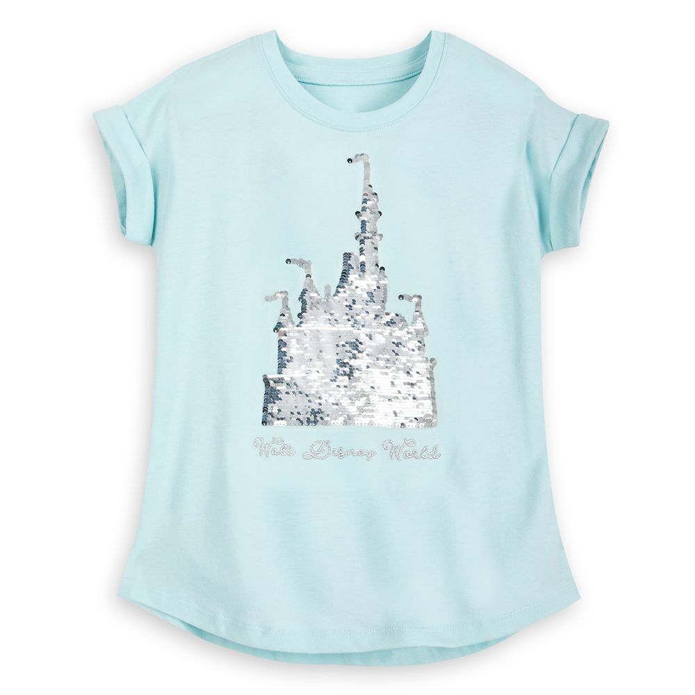 Walt Disney World Reversible Sequin T-Shirt for Girls – Arendelle Aqua