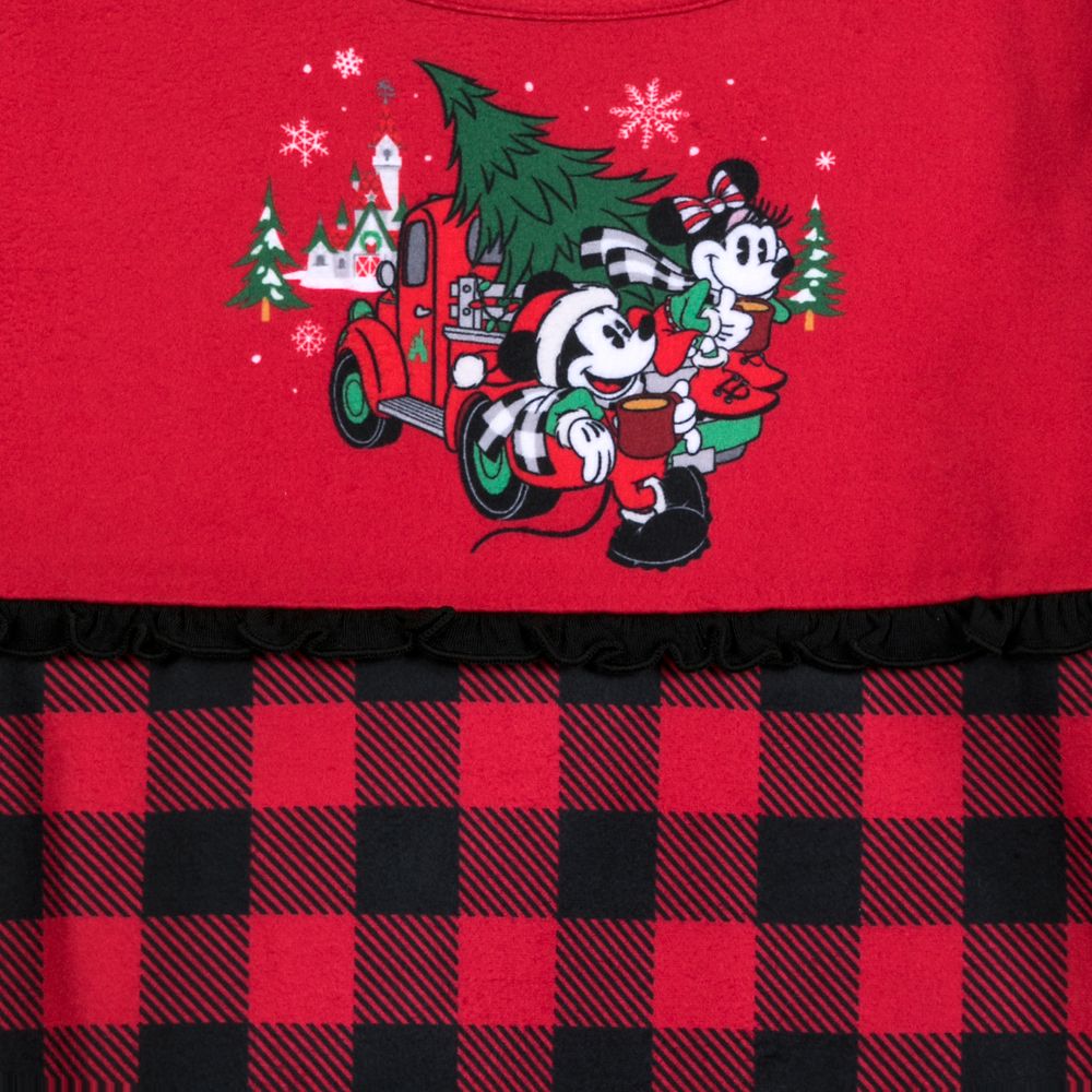Mickey and Minnie Mouse Plaid Nightshirt for Girls
