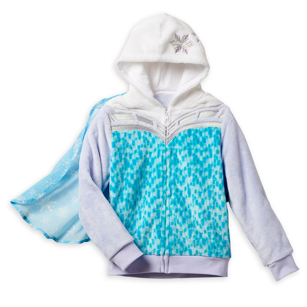 Elsa Fuzzy Hooded Jacket for Girls