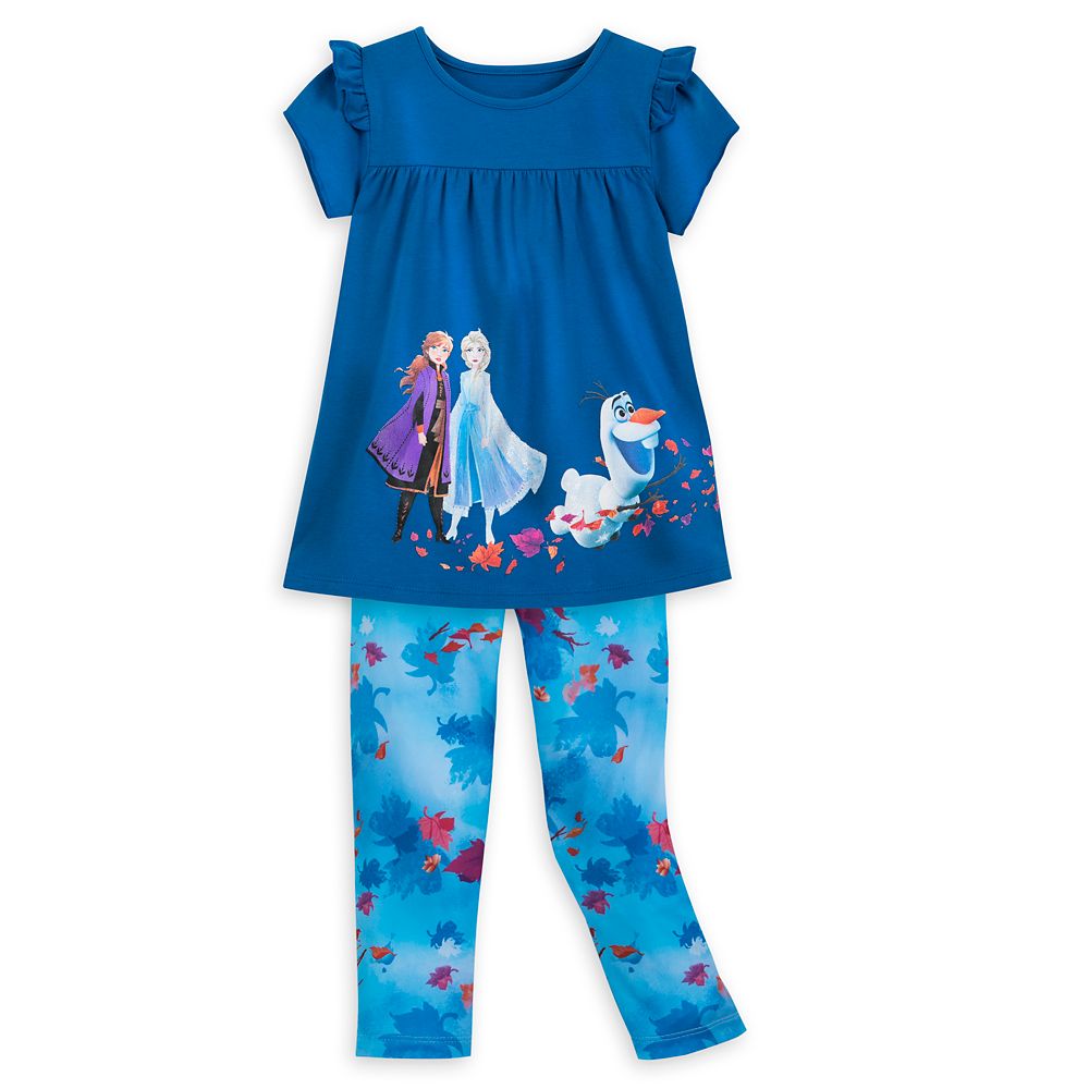 Disney Frozen Elsa Anna 4 Piece Mix n Match T-Shirt /& Legging Set