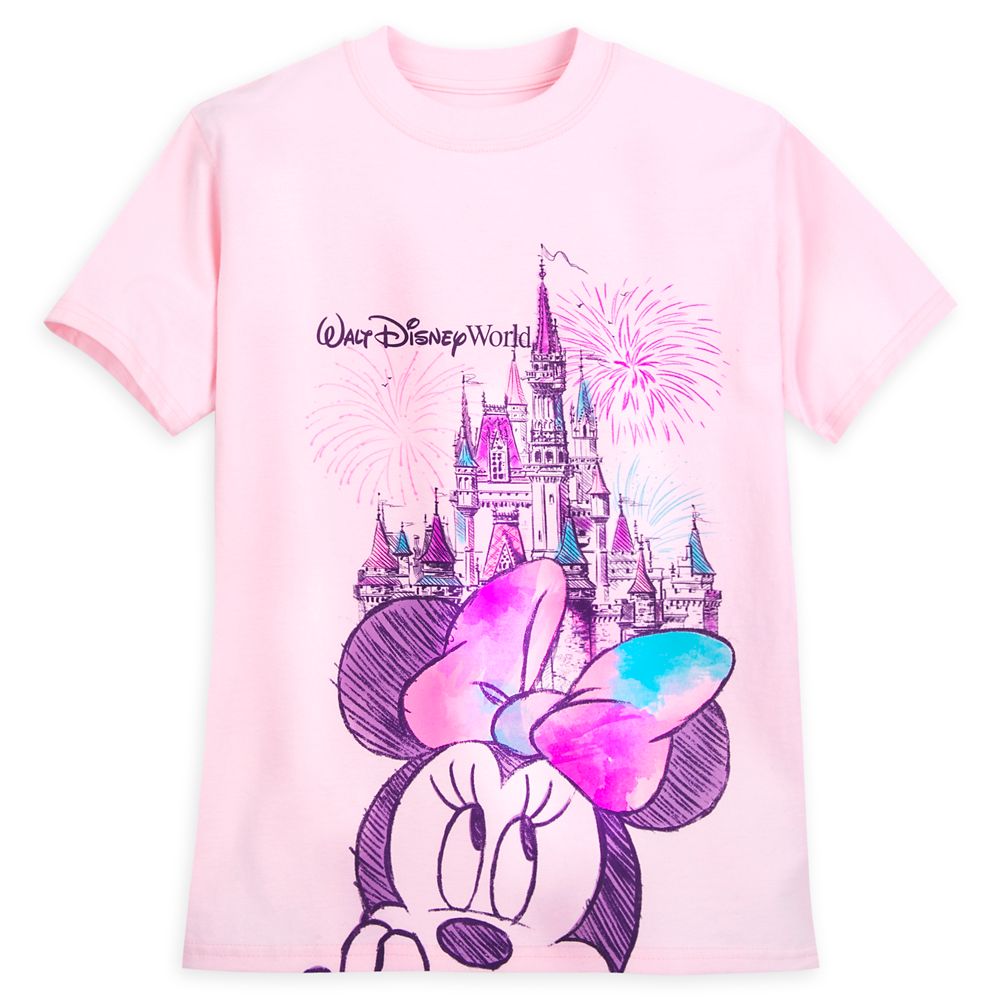 Minnie Mouse Cinderella Castle Sketch T-Shirt for Girls – Walt Disney World