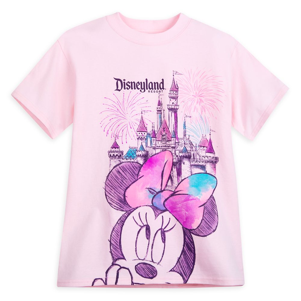 Minnie Mouse Sleeping Beauty Castle Sketch T-Shirt for Girls – Disneyland