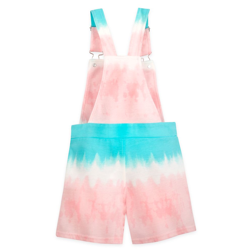 tie dye short overalls