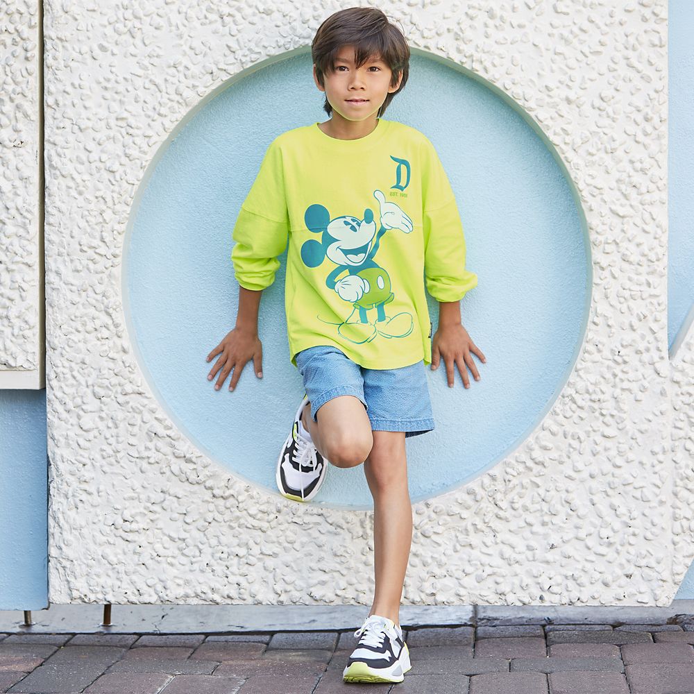 Mickey Mouse Neon Spirit Jersey for Kids – Disneyland – Yellow