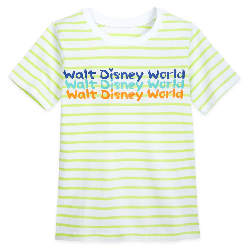 Walt Disney World Neon Striped T-Shirt for Kids