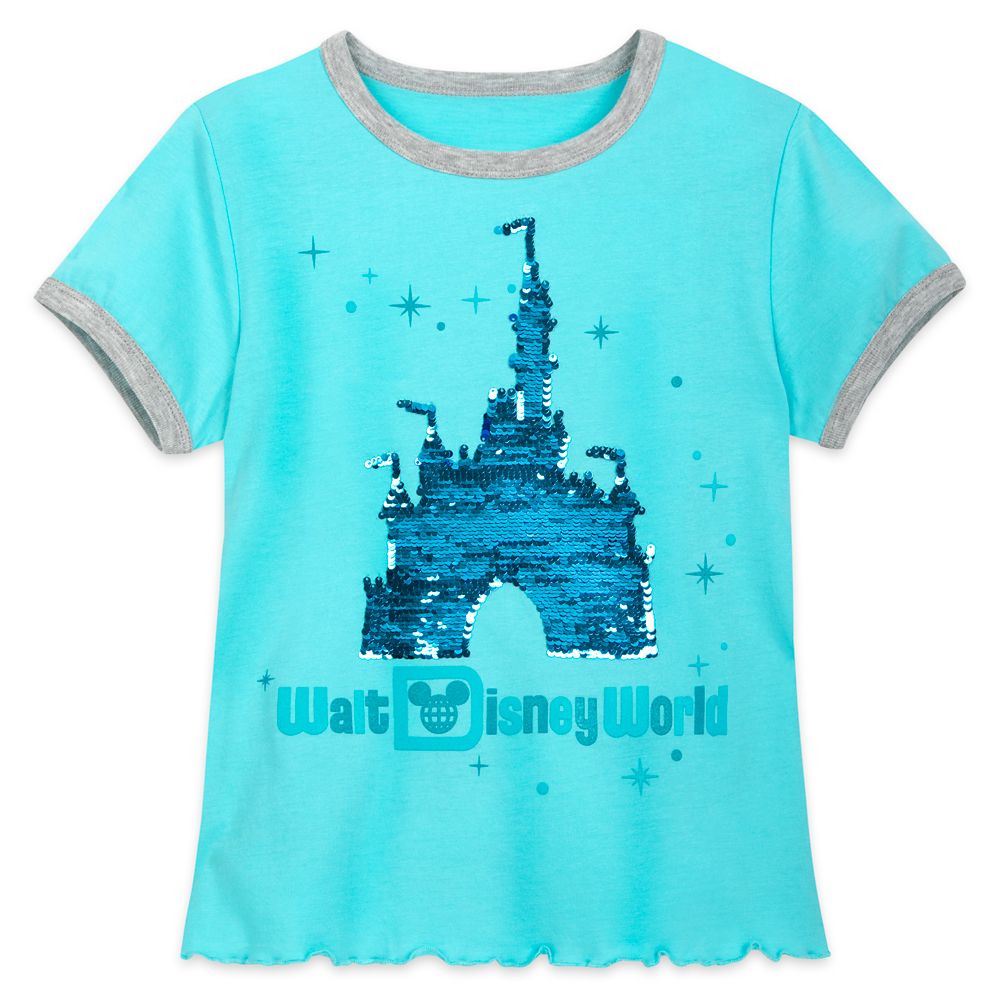 Cinderella Castle Reversible Sequin T-Shirt for Girls – Walt Disney World