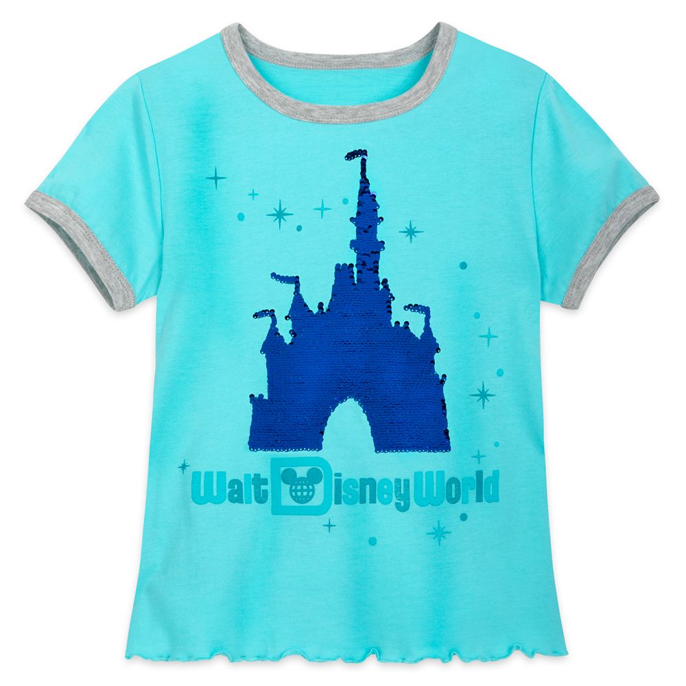 Cinderella Castle Reversible Sequin T-Shirt for Girls – Walt Disney World