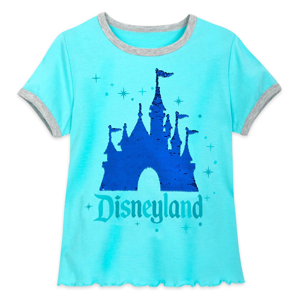 Sleeping Beauty Castle Reversible Sequin T-Shirt for Girls – Disneyland