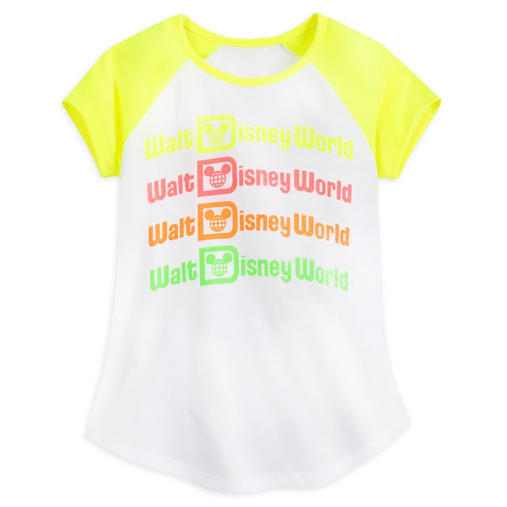 Walt Disney World Neon Raglan T-Shirt for Girls