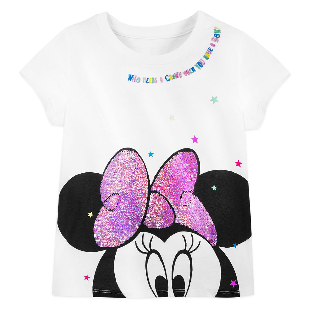 Minnie Mouse Reversible Sequin Bow T-Shirt for Girls – Walt Disney World