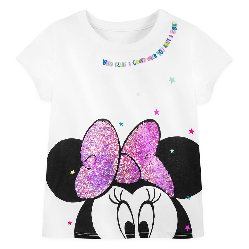 Minnie Mouse Reversible Sequin Bow T-Shirt for Girls – Disneyland