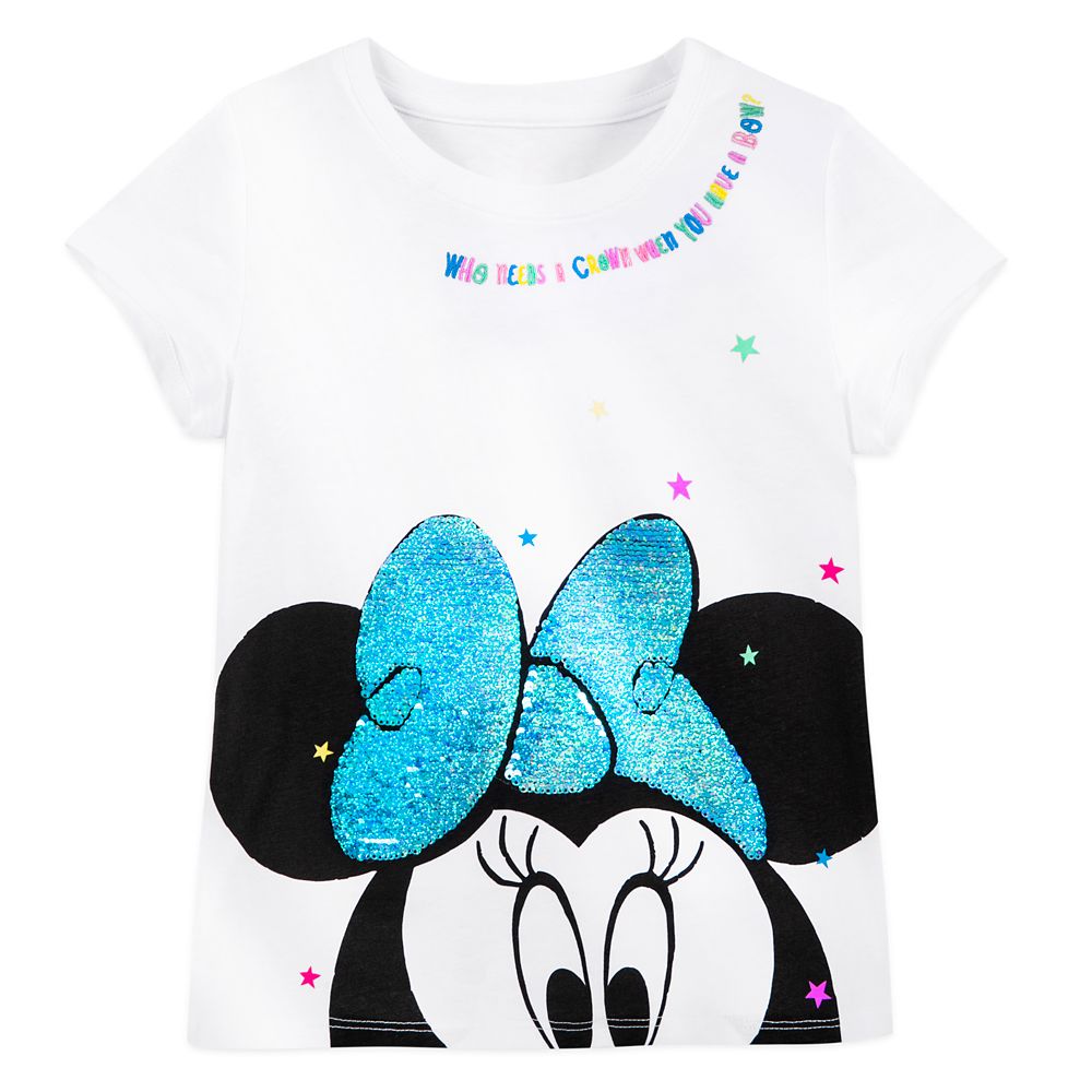 Minnie Mouse Reversible Sequin Bow T-Shirt for Girls – Disneyland