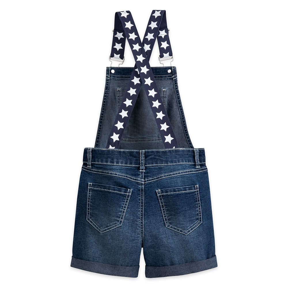 Fantasyland Castle Americana Overall Shorts for Girls