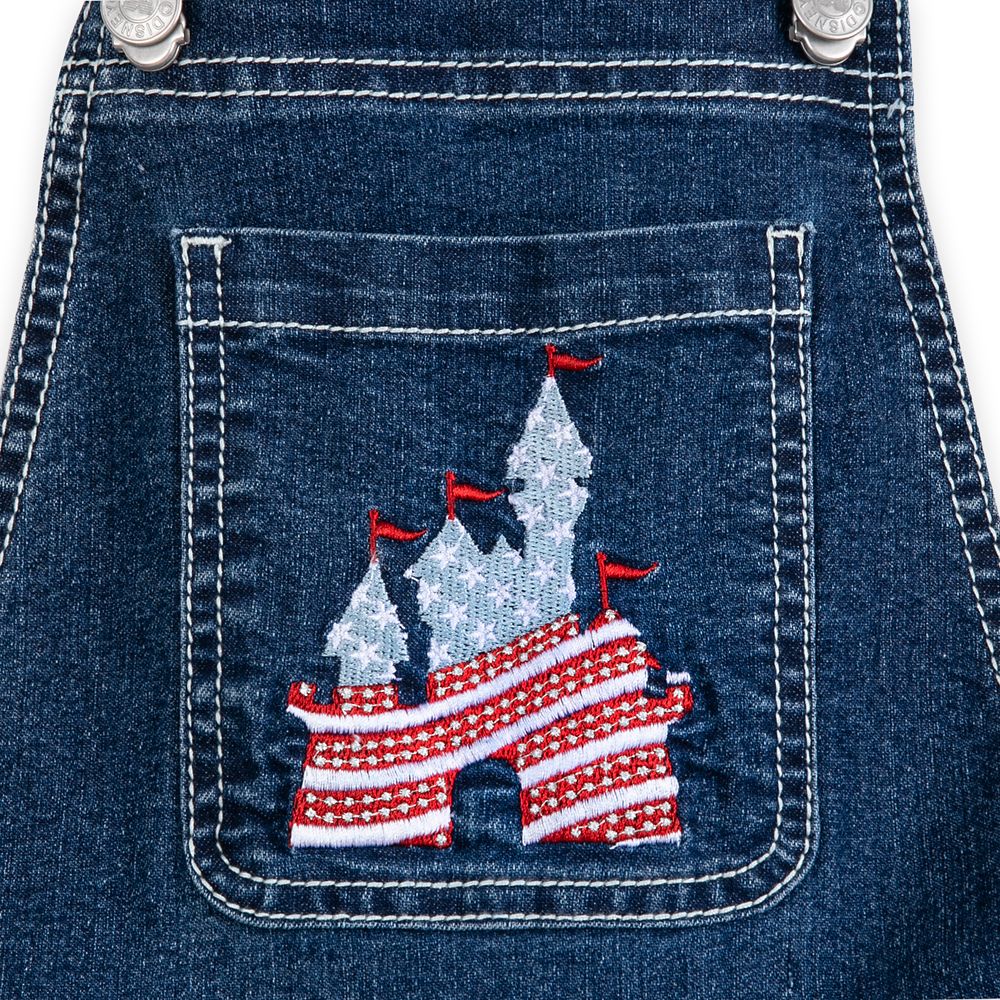 Fantasyland Castle Americana Overall Shorts for Girls