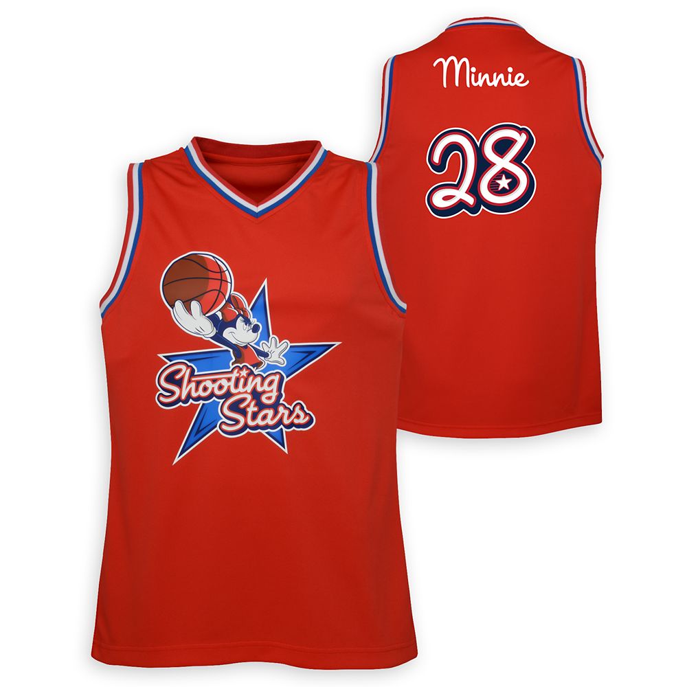 Minnie Mouse Shooting Stars Basketball Jersey for Kids – NBA Experience