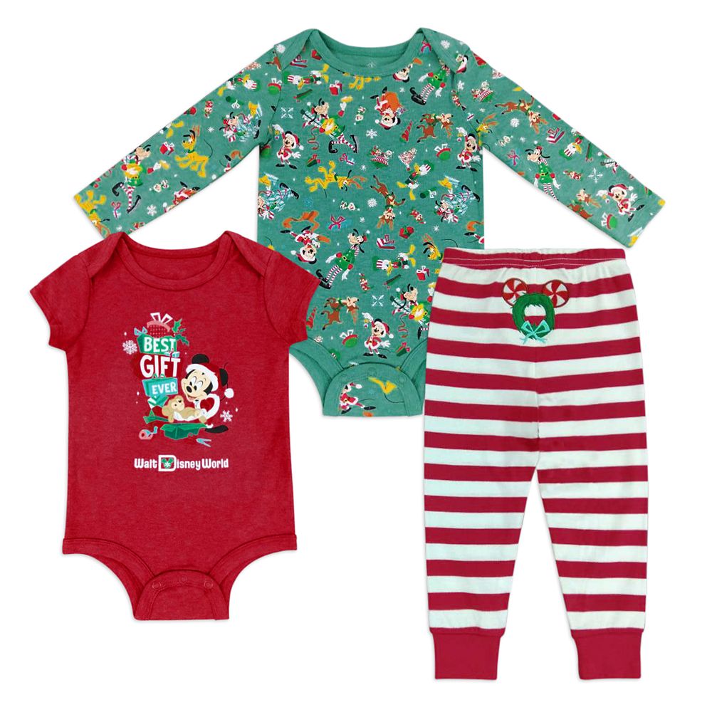 Mickey Mouse and Friends Holiday Bodysuit Set for Baby – Walt Disney World