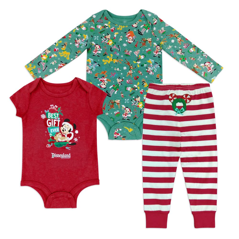 Mickey Mouse and Friends Holiday Bodysuit Set for Baby – Disneyland