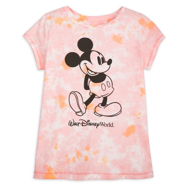 Mickey Mouse Tie-Dye T-Shirt for Girls – Walt Disney World – Pink