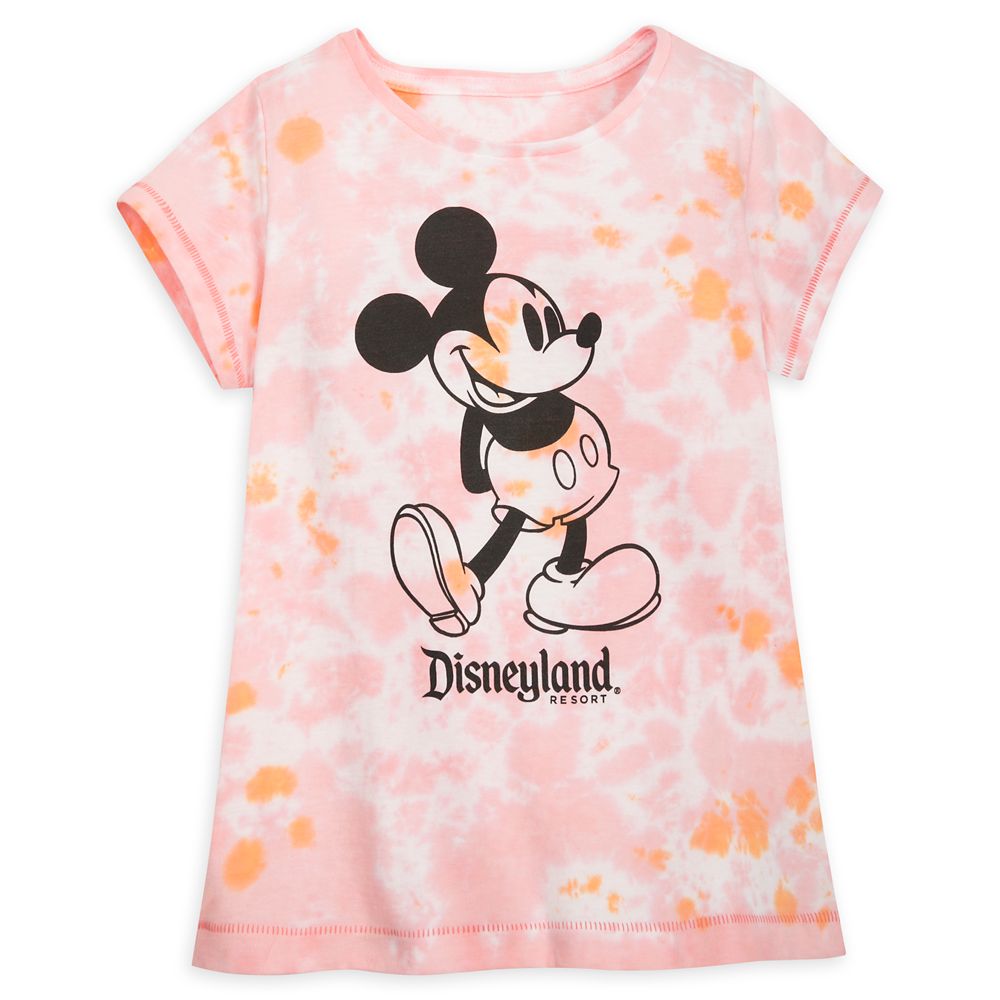 Mickey Mouse Tie-Dye T-Shirt for Girls – Disneyland – Pink