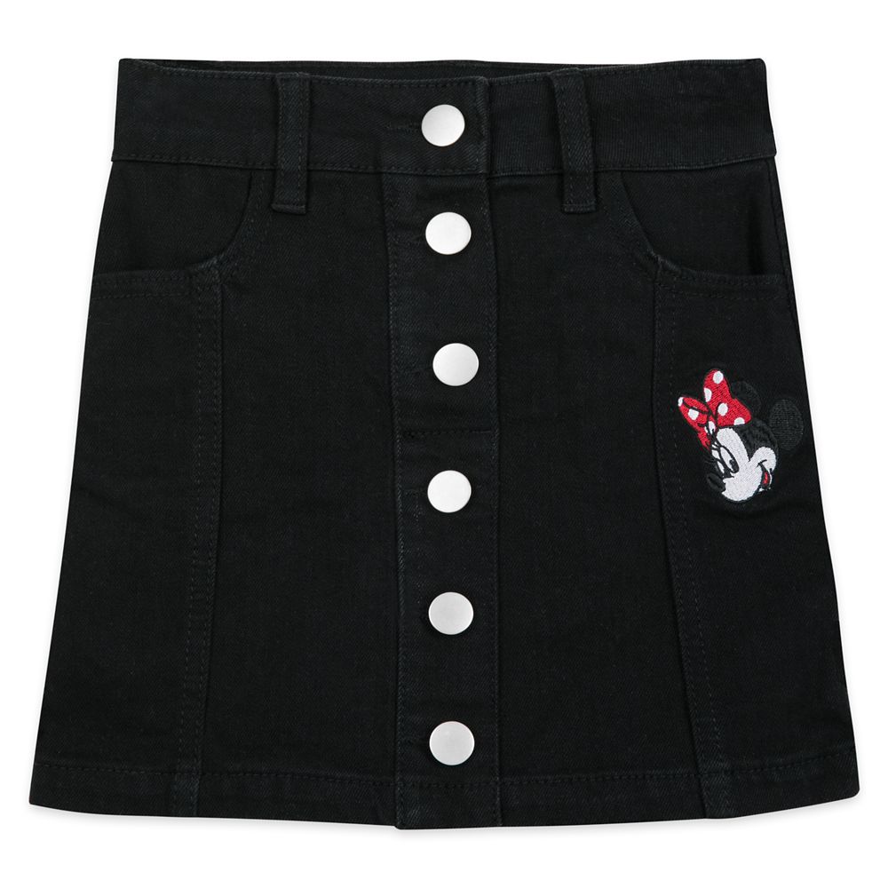 Minnie Mouse Black Denim Skirt for Girls is now available for purchase