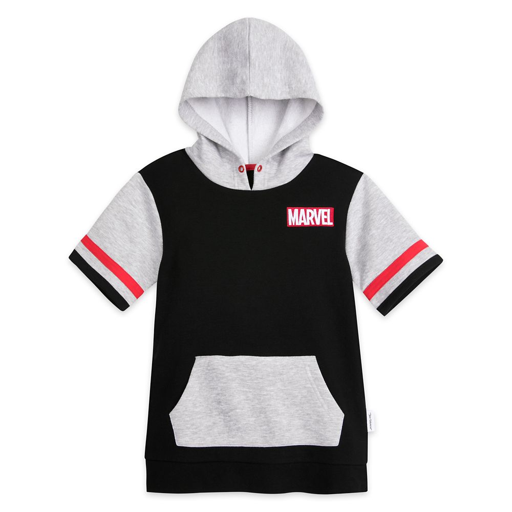 Marvel Logo Short Sleeve Fashion Hoodie for Kids by Our Universe
