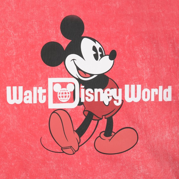 Mickey Mouse Mineral Wash Sweatshirt for Kids – Walt Disney World – Red