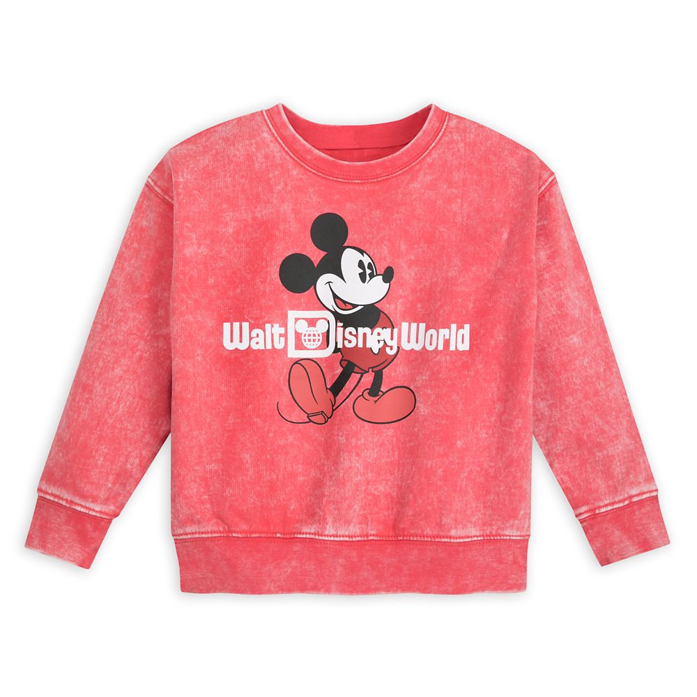 Mickey Mouse Mineral Wash Sweatshirt for Toddlers – Walt Disney World – Red