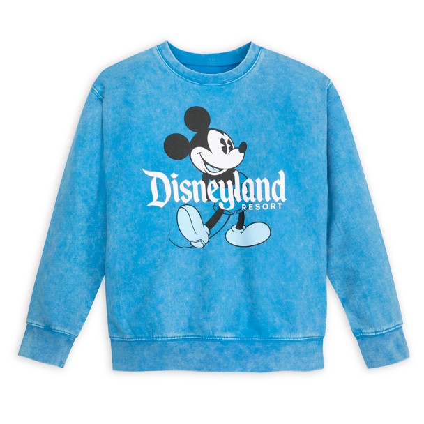 Mickey Mouse Mineral Wash Sweatshirt for Kids – Disneyland – Blue