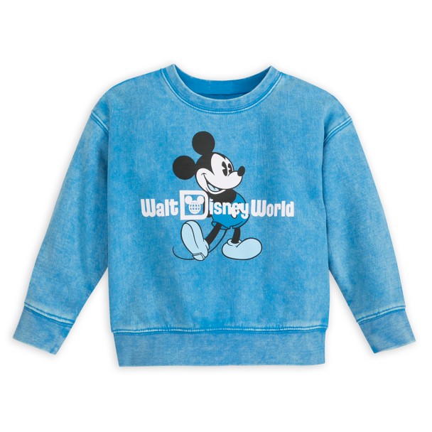 Mickey Mouse Mineral Wash Sweatshirt for Toddlers – Walt Disney World – Blue