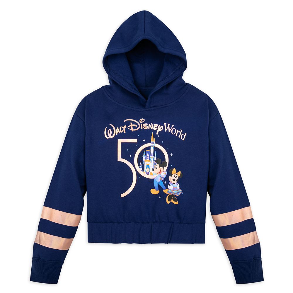 Mickey and Minnie Mouse Pullover Hoodie for Kids – Walt Disney World 50th Anniversary