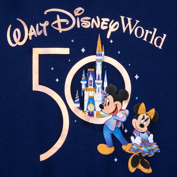 Mickey and Minnie Mouse Pullover Hoodie for Kids – Walt Disney World 50th Anniversary