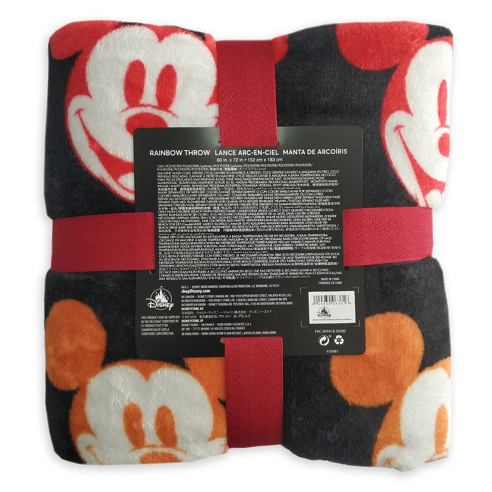 Mickey Mouse Throw Blanket – Rainbow Disney Collection