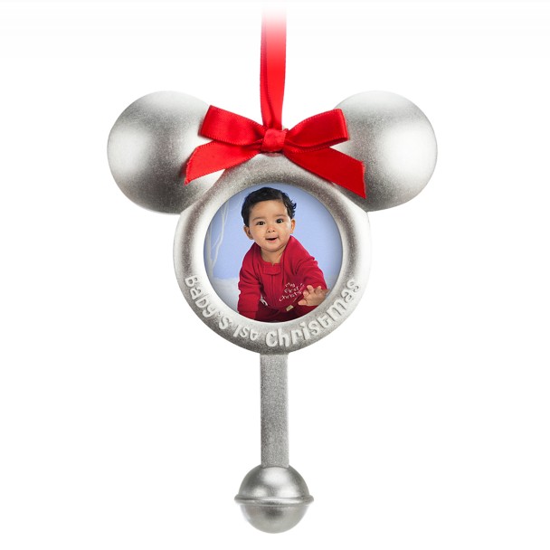 Mickey Mouse Icon Photo Frame Ornament – ''Baby's 1st Christmas''