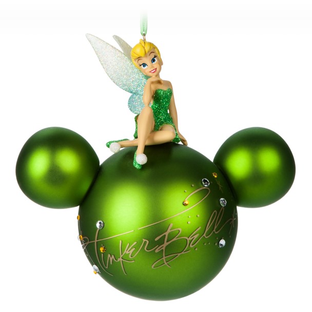 Tinker Bell Mickey Mouse Head Ornament