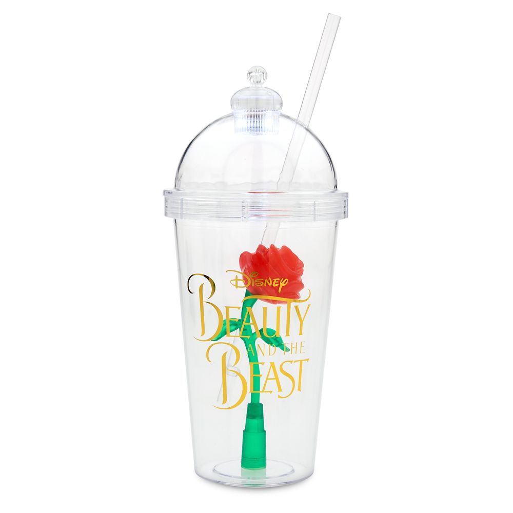 Enchanted Rose Light-Up Dome Tumbler with Straw - Beauty and the Beast