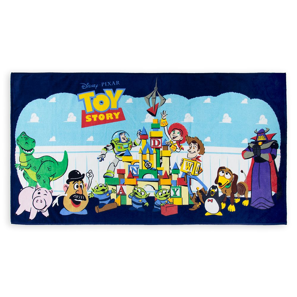 KIDS OFFICIAL DISNEY GIFT NEW TOY STORY 4 WE'RE BACK BEACH TOWEL
